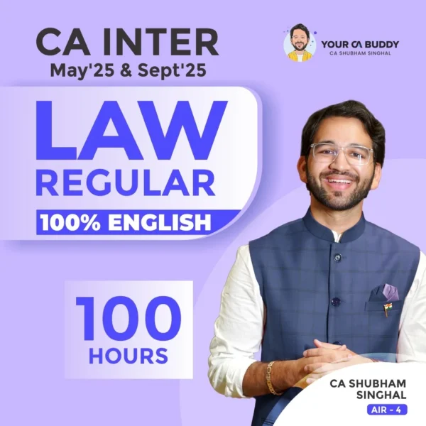 CA Inter- Corporate & Other Laws Regular Batch (Paper 2) English – May’25 and Sep’25